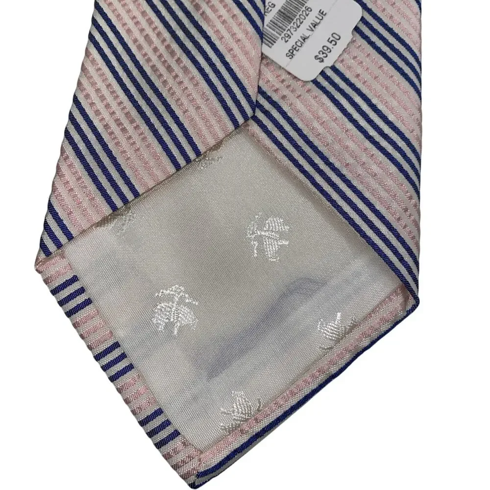 Brooks Brothers Mens Formal Necktie 60”x4” Pink Blue Cream Neck Tie